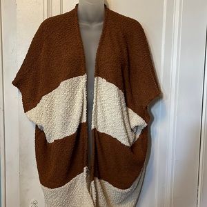 NWT Maurice’s Brown Ivory Woman’s Cardigan L/XL